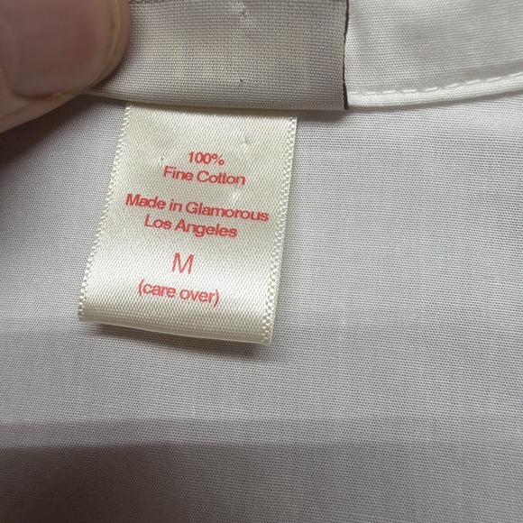 BedHead Pajamas White Embroidered Pajama Top Sleep Shirt Women's Medium - Picture 4 of 8